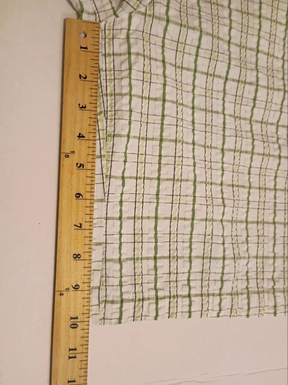 Phat‎ Farm Green and White Plaid Seersucker Men’s Flat Front Shorts  Y2K Sz 32